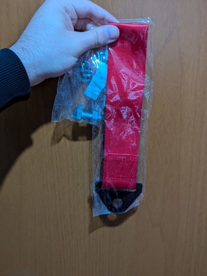 Decorative tow strap new, red