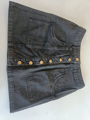 Black denim skirt Stradivarius like new, size L
