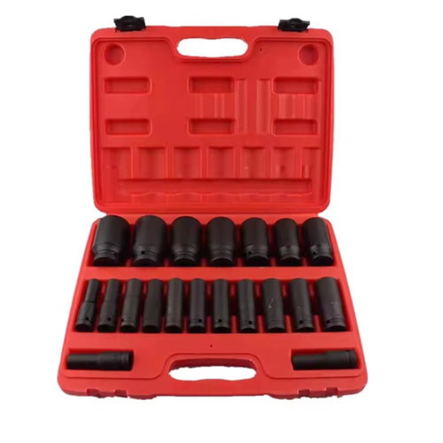 Air socket set 20 pcs new, polygonal, with case