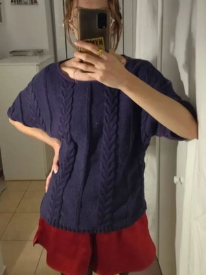 Purple knitted winter top Rinascimento like new