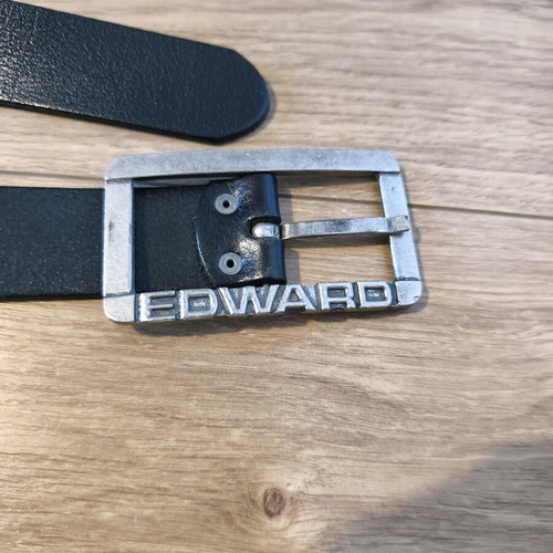 Edward Jeans leather belt black matte like new, 115 cm