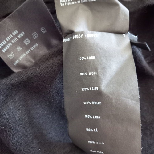 Prada black wool cardigan used, size M