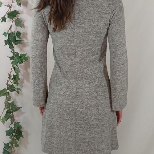 Marlen grey dress with metallic pattern like new