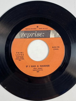 Trini Lopez If I Had A Hammer / Unchain My Heart record used, rock