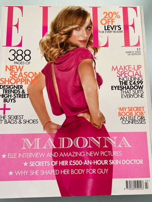 Elle magazine with Madonna on cover, March 2006 used