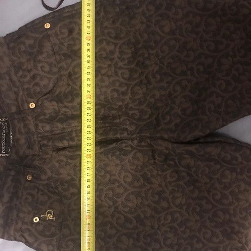 Rocco Barocco women's pants like new, brown embossed fabric