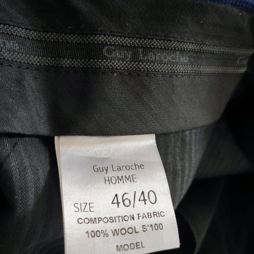 Ανδρικό κοστούμι Guy Laroche σαν καινούργιο, σκούρο μπλε, μάλλινο, μέγεθος 46/40