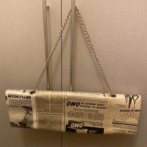Envelope bag like new, black and beige