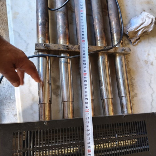 Electronic Fireplace Air Heater used with protective screen