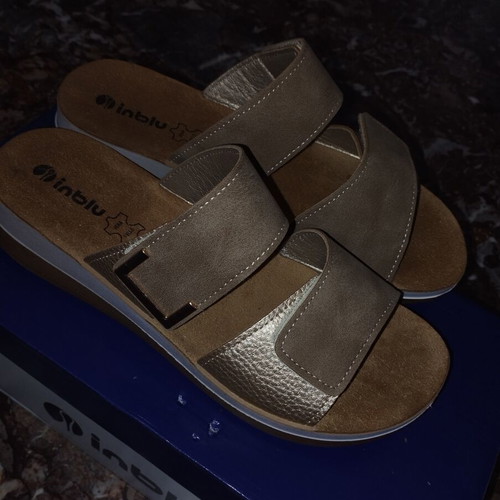 Inblu women's anatomical slippers beige size 37 like new