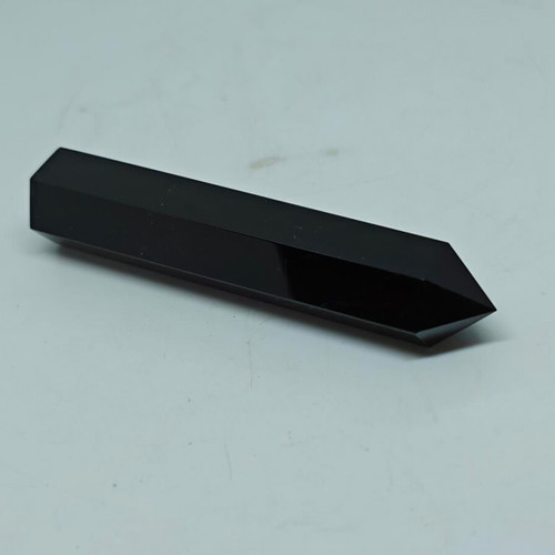 Obsidian Hexagonal Tower 7.5cm like new
