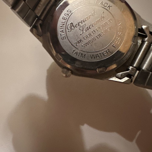 Bernard Lacombe quartz watch like new, women's silver