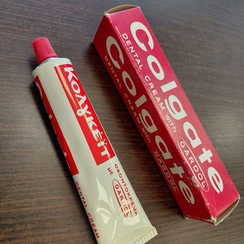 Vintage Colgate promotional toothpaste with original box 60s-70s