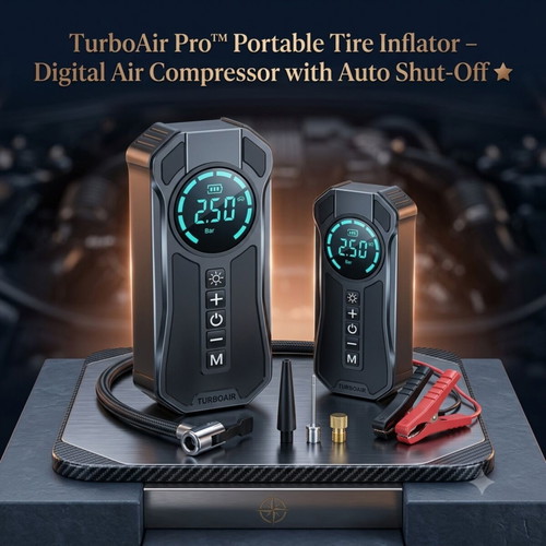 TurboAir Pro φορητή τρόμπα αέρα και εκκινητής 4-σε-1