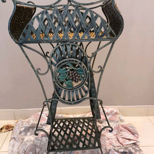 Metal vintage plant stand used, handmade rustic style