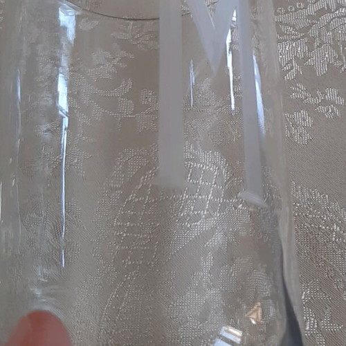 Glasses with carved monogram used, set of 8 pieces
