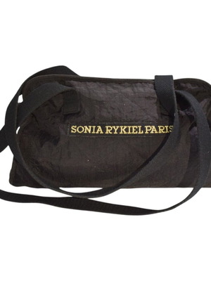 Sonia Rykiel Black Quilted Nylon Shoulder Duffle Bag used