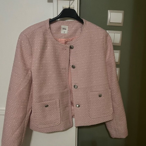Eoz pastel tweed jacket Sinsay like new, pink