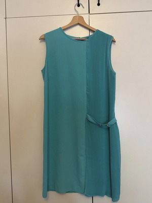 Turquoise dress, straight cut, size XXL