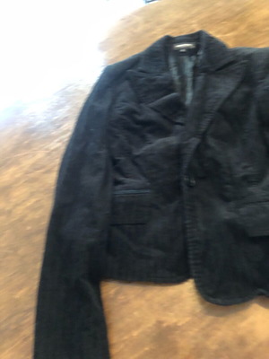 No name women's small corduroy jacket used black