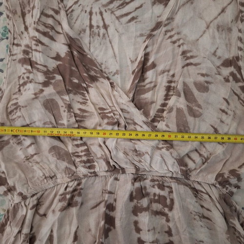 Wrap dress like new, beige and brown, size L
