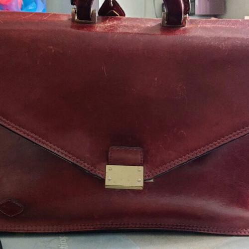 I santi leather briefcase like new