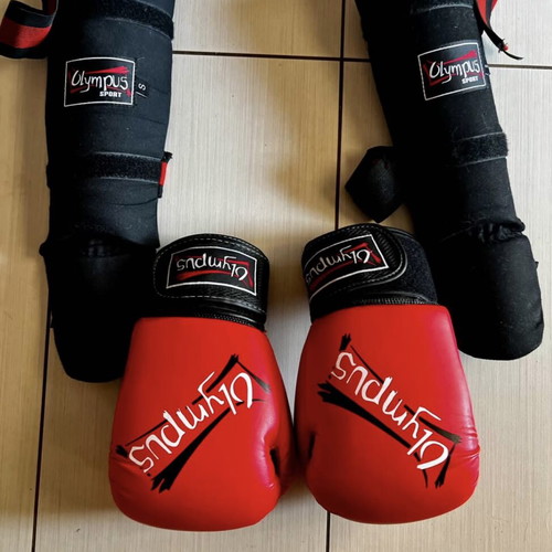 Olympus Sport Boxing Gloves and Shin Guards like new for Teens