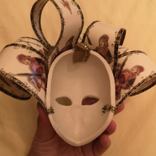 Handmade porcelain mask from Venice, 30x30 cm
