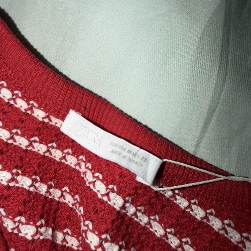 Zara summer vest new, white and red, size M