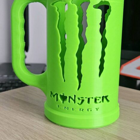 Monster Energy can holder with lid, like new