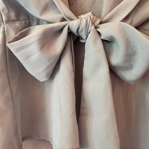 Light Blue Blouse with Belt and Wide Sleeves with Side Zipper like new