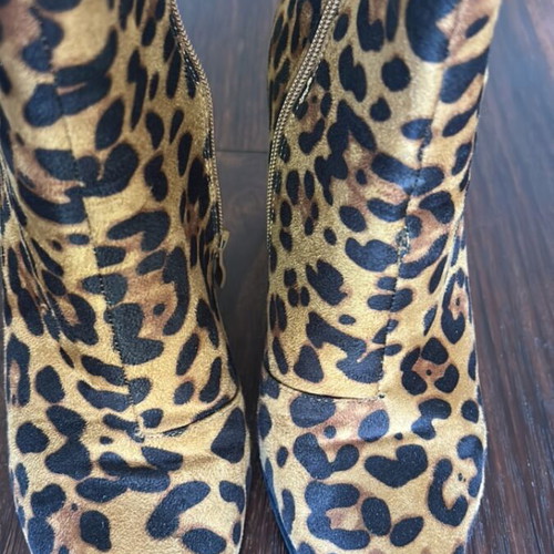 Animal Print Ankle Boots Ideal Shoes size 37 used, vegan leather