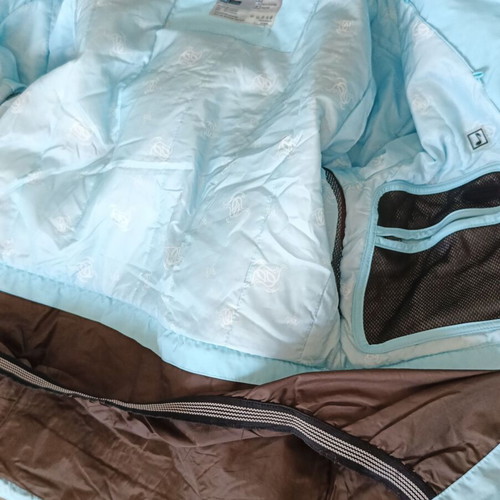 Crane ski jacket like new, size S/M, light blue with brown details