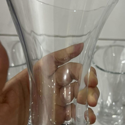 Glass vase new, Germany, 20 cm height