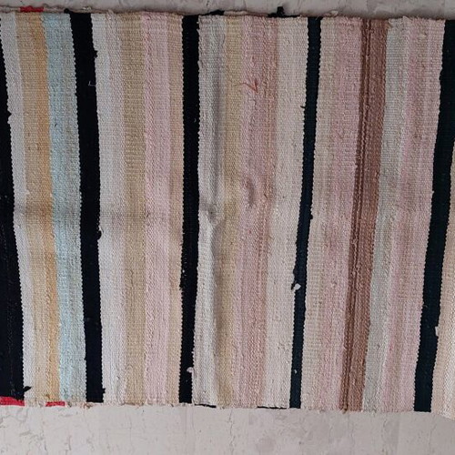 Cotton Loom Rag Rug new, 1970s runner