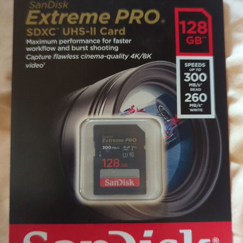 SanDisk Extreme Pro V90 SDXC UHS-II 128GB memory card new