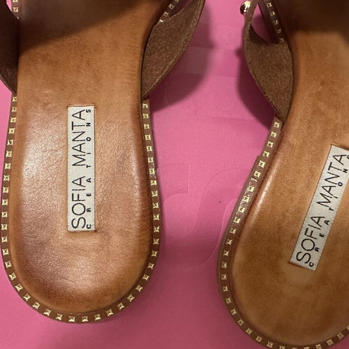 Sofia Manta sandals like new, size 37, beige leather