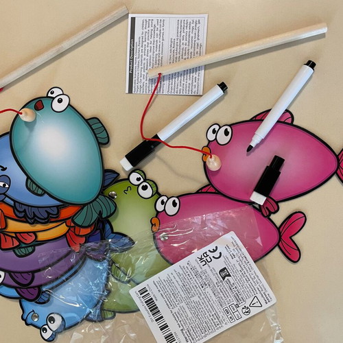 Fishing game new with magnetic rods and erasable markers