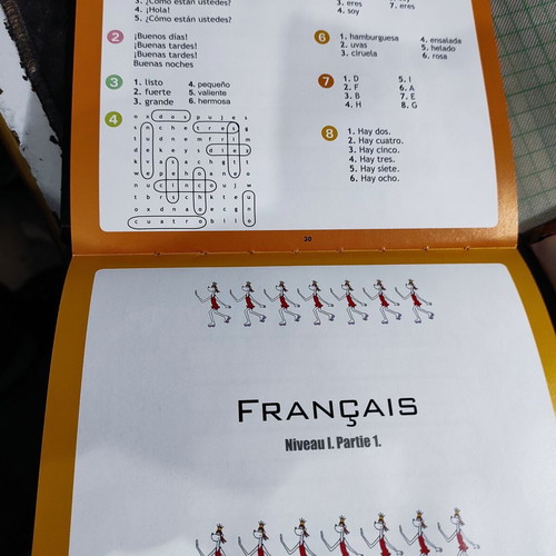 Language learning books for 5 foreign languages like new, 15 volumes with DVD