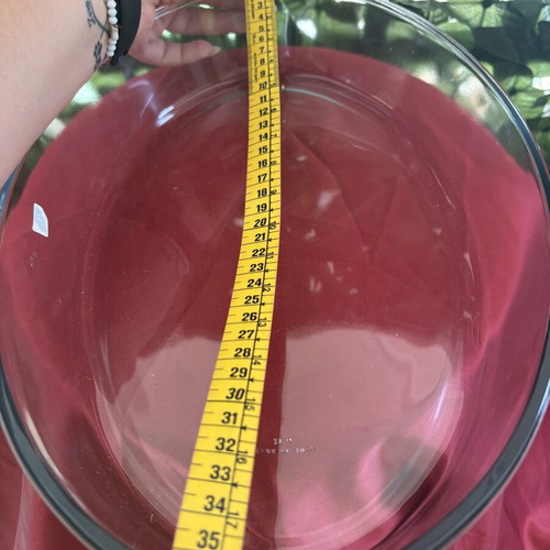Marinex Glass Oval Pyrex with Metal Lid 36cm like new