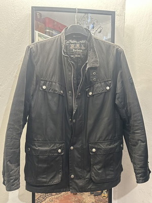 Barbour International Duke waxed cotton jacket M size, excellent condition, black