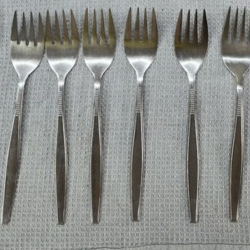 Fork set like new, stainless steel