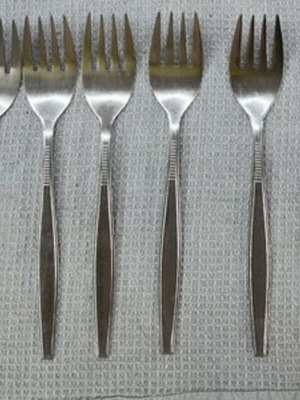 Fork set like new, stainless steel