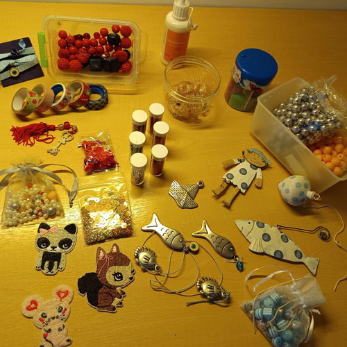 Craft supplies pack new with decorative and packaging materials