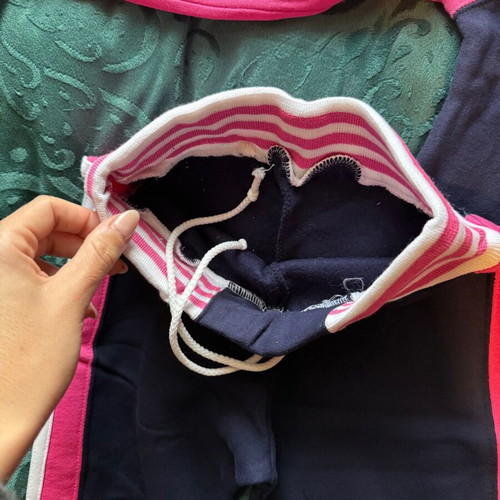 Children's cotton tracksuit set new, blue and pink for 5 years old