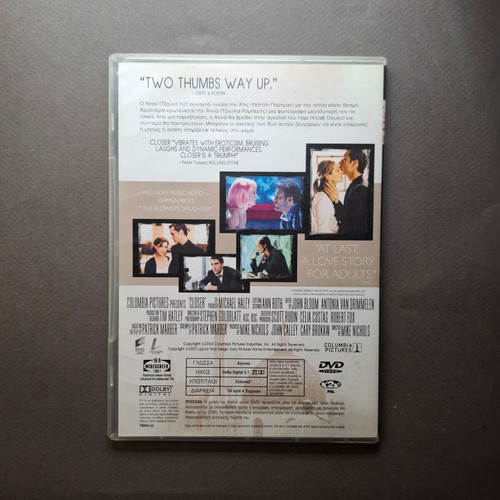 Closer DVD like new, drama romantic with subtitles