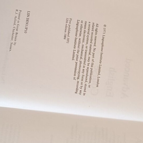 English learning books like new, hardcover editions from 1970