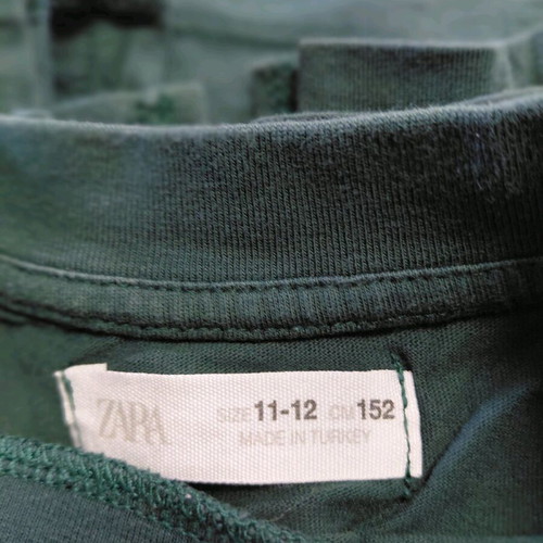 Zara T Shirt 11-12 Years 152 cm Like New, Green