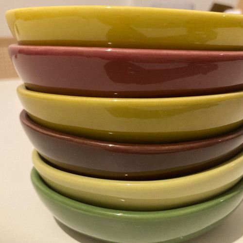 Set of 6 bowls for nuts and sauce new, colorful