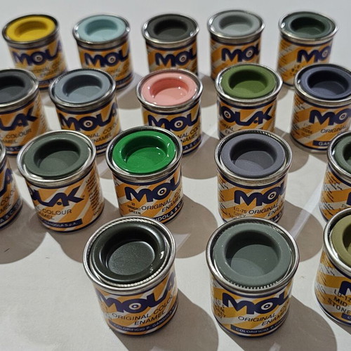 Molak Vintage Original Colour Enamel Paints set of 6 like new